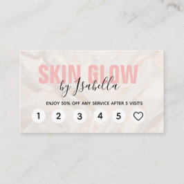 Cartões de Lealdade da Seda Rosa Elegante