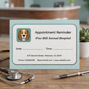 Cartões de Lembrete de Consulta Veterinária Modern