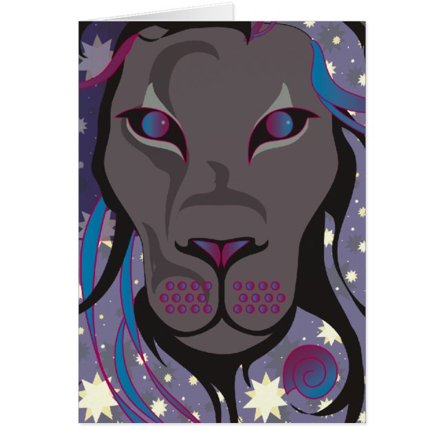 Cartões de Leo da luz das estrelas (Frente)