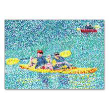 Cartões De Ler Do Transporte Fluvial De Kayak