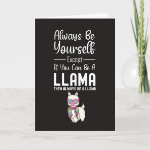 Cartões de Lhama Fofos Humor Divertido Animal Alpa