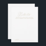 Cartões de Lista de Baldes Clássicos de Casamento<br><div class="desc">Estes cartões de balde de casamento clássicos são a atividade perfeita para uma recepção de casamento ou chá de panela rústica. O design simples e elegante apresenta a tipografia clássica e de rico em ouro. Altere o texto para se adequar a qualquer evento de vida. O sinal da lista de...</div>