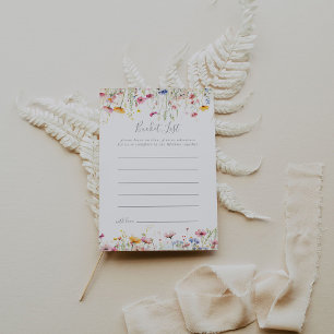 Cartões de Lista de Baldes de Flor Selvagem Colori