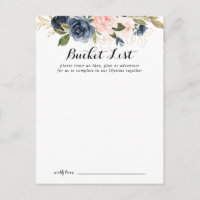 Cartões de Lista de Baldes Florais De Inverno Eleg