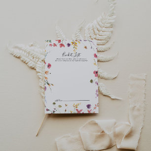 Cartões de Lista de Desejos de Casamento Coloridos