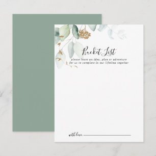 Cartões de Lista de Desejos de Casamento com Eucal