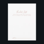 Cartões de Lista de Desejos de Casamento Minimalis<br><div class="desc">Esses cartões de lista de desejos de casamento minimalista em rosa dourado são a atividade perfeita para um casamento moderno ou chá de noiva. O design simples e elegante apresenta tipografia clássica e sofisticada em rosa dourado. Altere as palavras para se adequar a qualquer evento da vida. O sinal de...</div>