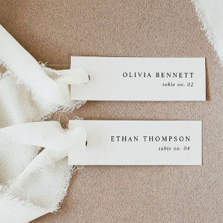 Cartões de Local com Nome de Casamento de Creme Li