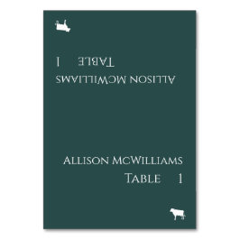 Cartões de Local de Casamento-Carne Ícone-Esmerald