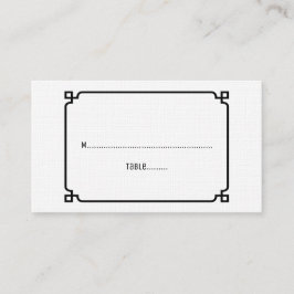 Cartões de Local de Casamento Chic Black Deco