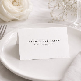 Cartões de Local de Casamento com Letra Serif Mode