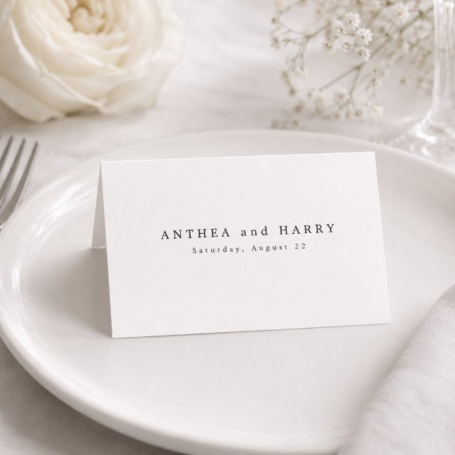 Cartões de Local de Casamento com Letra Serif Mode (Criador carregado)