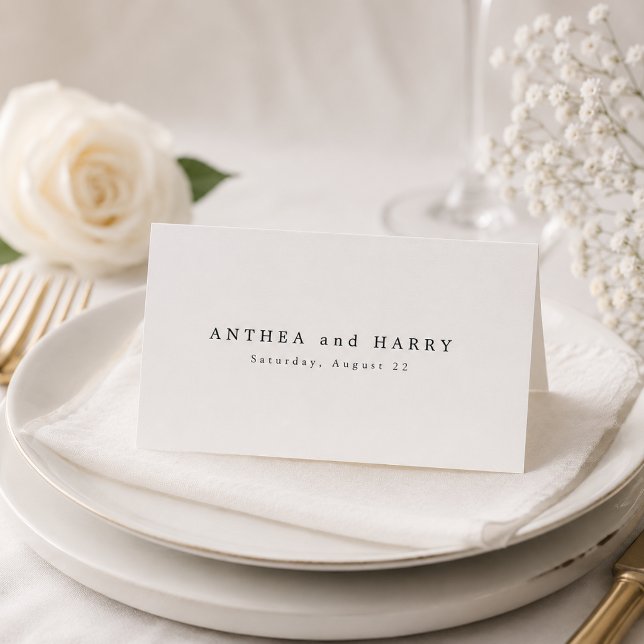 Cartões de Local de Casamento com Letra Serif Mode (Criador carregado)