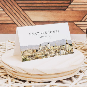 Cartões de Local de Casamento com Paisagem de Roma