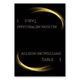 Cartões de Local de Casamento—Elegância Ouro-