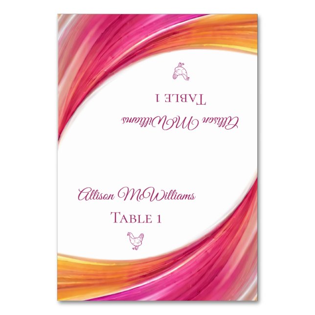 Cartões de Local de Casamento - Ícone de Aves de C (Frente)