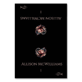 Cartões de Local de Casamento-Ícone de Peixe com C