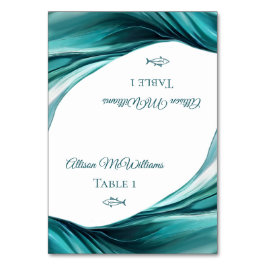 Cartões de Local de Casamento-Ícone de Peixe-Esmer