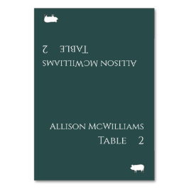 Cartões de Local de Casamento - Ícone de Porco-Esm