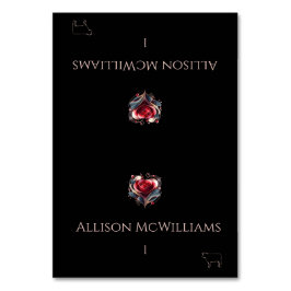 Cartões de Local de Casamento - Rosa com Forma De 