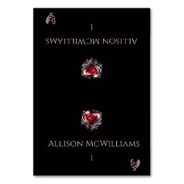 Cartões de Local de Casamento-Rosa de Forma de Íco