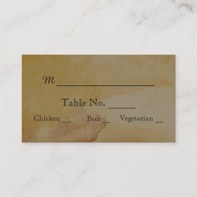 Cartões de Local para Lanterna de Árvore de Carval (Frente)