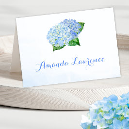 Cartões de Local Personalizados com Aquarela Azul