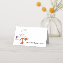 Cartões de Local Personalizados de Ganso de Vinho