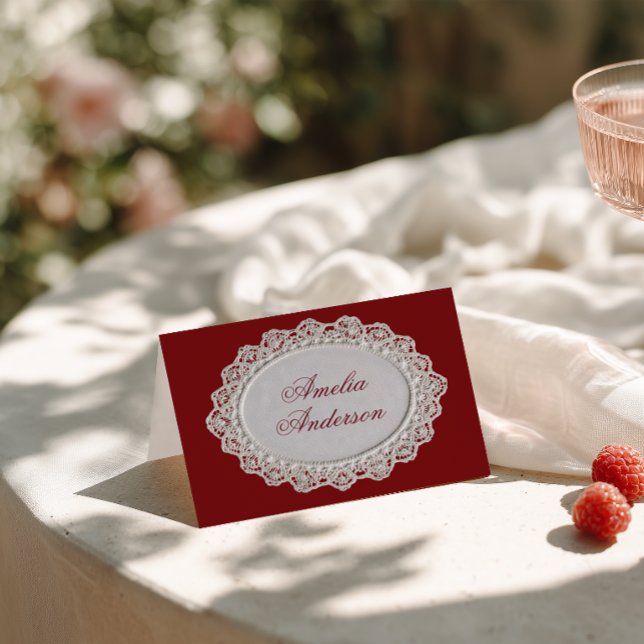 Cartões de Localização de Casamento com Renda Borg (Criador carregado)