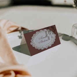 Cartões de Localização de Casamento com Renda Marr