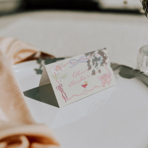 Cartões de Localização de Casamento Desenhados à M