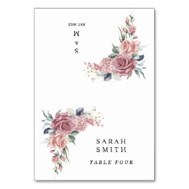 Cartões de Localização de Casamento Florais Rosa E
