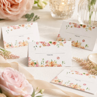 Cartões de Localização de Casamento Floral Jardim