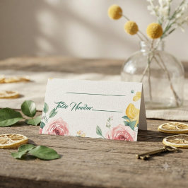 Cartões de Localização de Casamento Rosa e Limão M