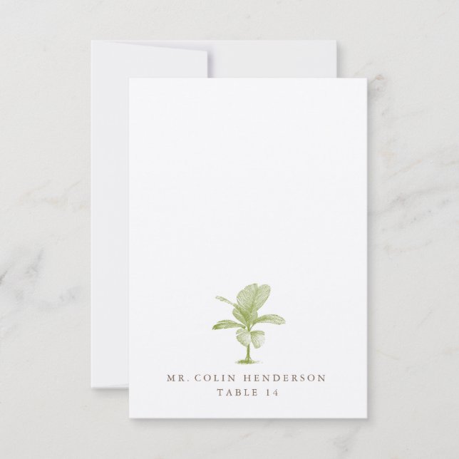 Cartões de Localização de Destino de Praia de Palm (Frente)