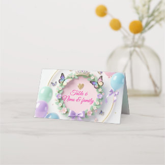 Cartões de Localização de Quinceañera Pastel Elega