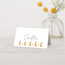 Cartões de lugar Bunny & Chick