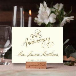 Cartões de lugar de 50º aniversário de casamento d