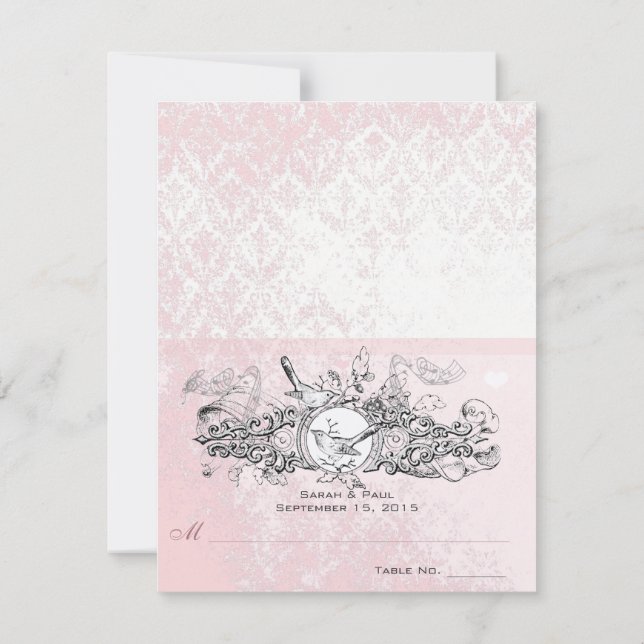 Cartões de lugar de casamento de tenda DIY você ma (Verso)
