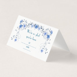 Cartões de lugar de casamento em aquarela floral a