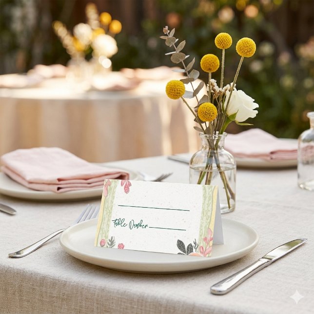 Cartões de lugar de casamento floral (Criador carregado)