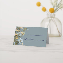 Cartões de lugar de casamento floral moderno
