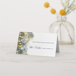 Cartões de lugar de casamento floral moderno