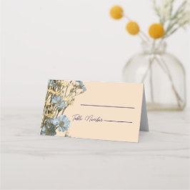 Cartões de lugar de casamento floral moderno