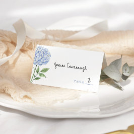 Cartões de lugar de casamento, Hidrangea Azul Clás