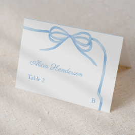 Cartões de lugar de casamento individuais com laço