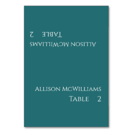 Cartões de lugar de casamento - Verde Esmeralda -
