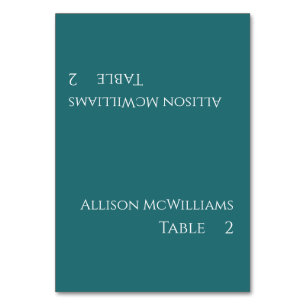 Cartões de lugar de casamento - Verde Esmeralda -