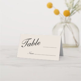 Cartões de lugar em branco para casamento clássico
