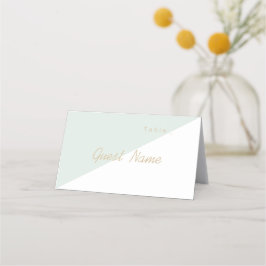 Cartões de lugar modernos minimalistas com cores e